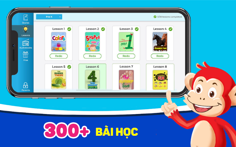 Ứng dụng vừa học vừa chơi số 1 Việt Nam. (Ảnh: Monkey)