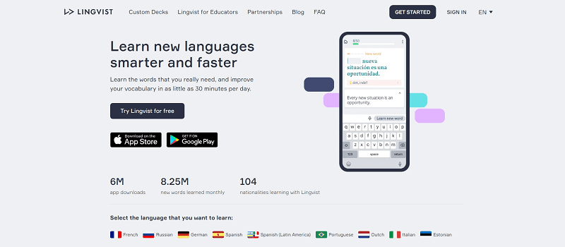Lingvist: Ứng dụng học từ vựng cho PC. (Ảnh: Sưu tầm Internet)