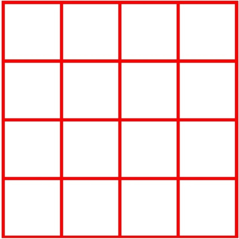 Đếm đoạn thẳng trong hình vuông (Nguồn ảnh: Sưu tầm internet)