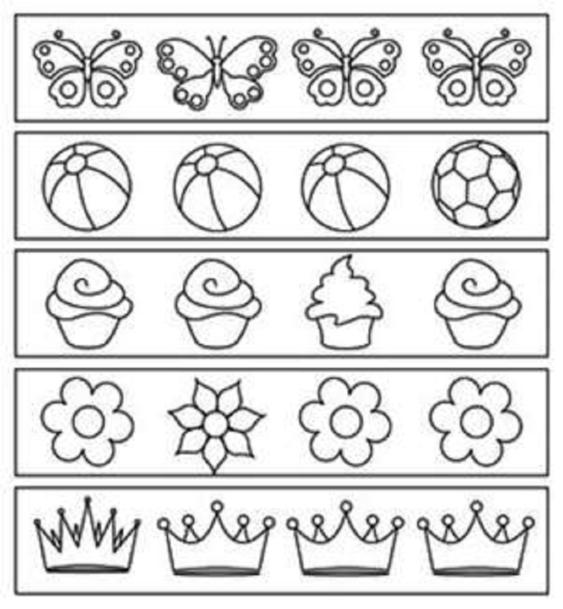 Dạng tìm ra quy luật của toán tư duy 3-4 tuổi. (Ảnh: Toploigiai.vn)