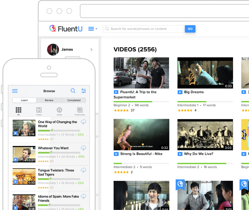 FluentU: Phần mềm nhắc nhở học từ vựng tiếng Anh. (Ảnh: Sưu tầm Internet)