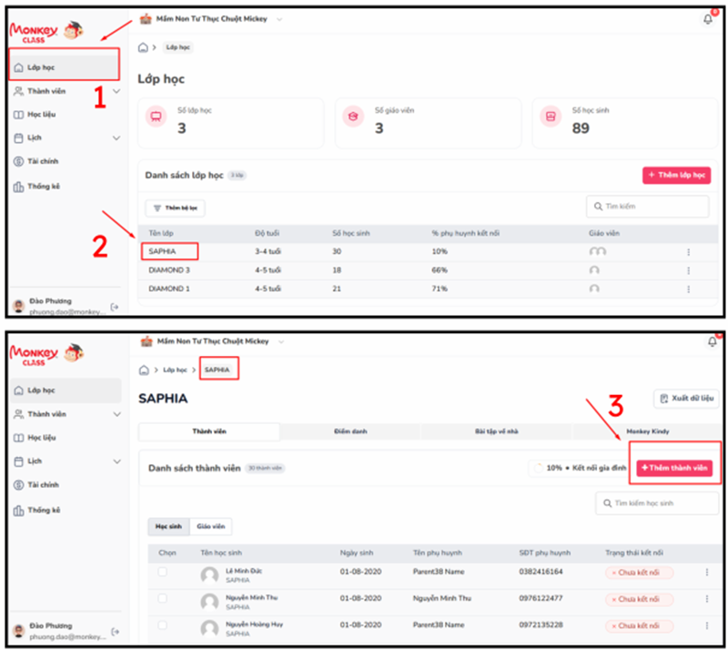 Chọn “Thêm thành viên”