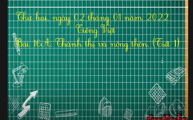 Bài giảng Thành thị và nông thôn. (Ảnh: Youtube.com)