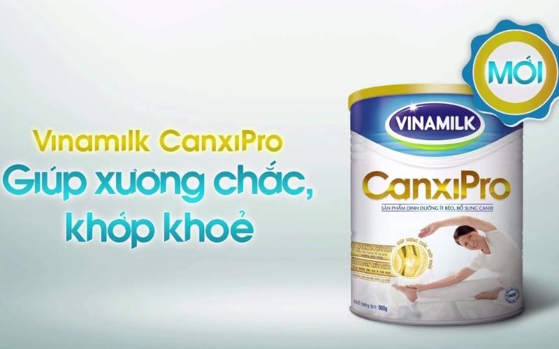 Sữa Vinamilk Canxi Pro giúp xương khỏe mạnh. (Ảnh: Sưu tầm Internet)