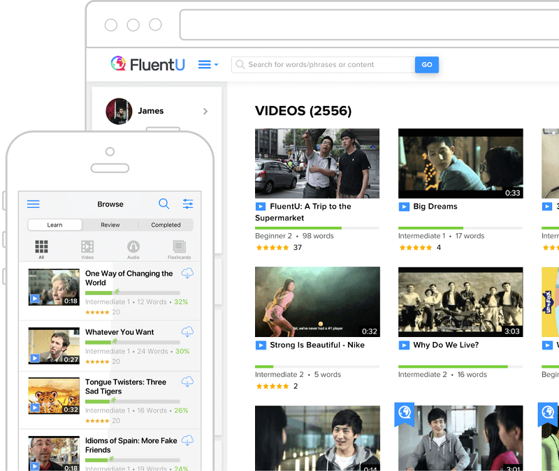 FluentU: App học từ vựng tiếng Anh offline. (Ảnh: Sưu tầm Internet)