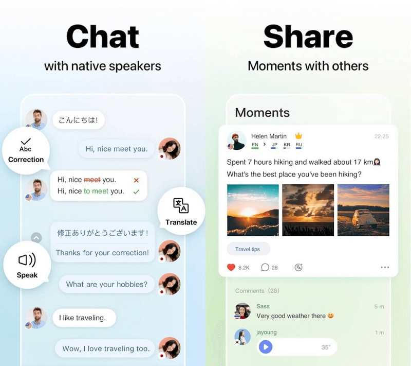 HelloTalk. (Ảnh: Sưu tầm Internet)