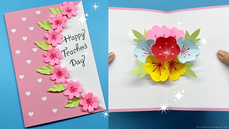 Cách làm thiệp 20/11 bằng giấy A4 đơn giản. (Ảnh: Sưu tầm Internet)