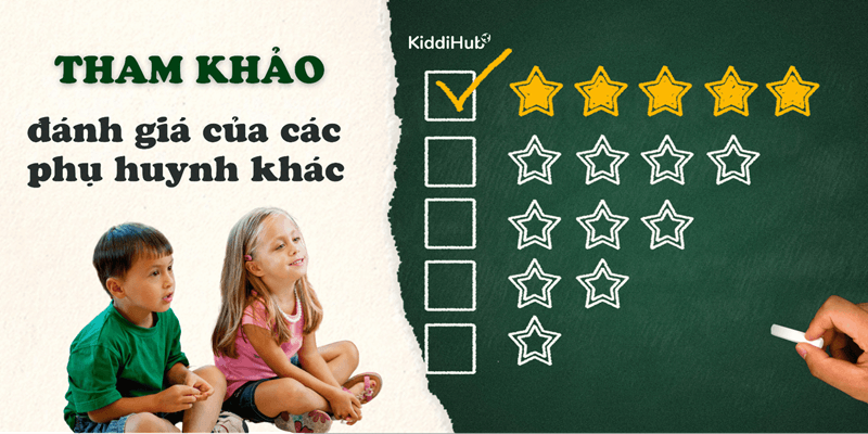 Hãy tham khảo đánh giá của các phụ huynh khác khi chọn trường. (Ảnh: Kiddihub.com)