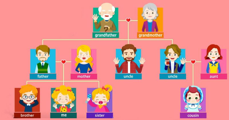 Dạy từ vựng chủ đề gia đình cho trẻ 7 tuổi. (Ảnh: Sưu tầm Internet)