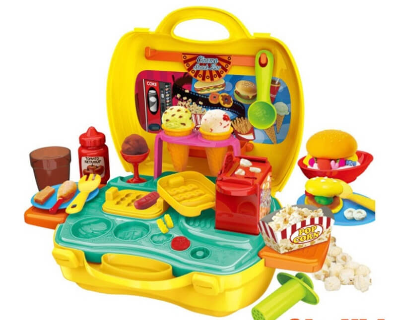 Bộ đồ chơi làm kem có màu sắc nổi bật, tươi sáng. (Ảnh: Gia Dụng Nhà Việt)