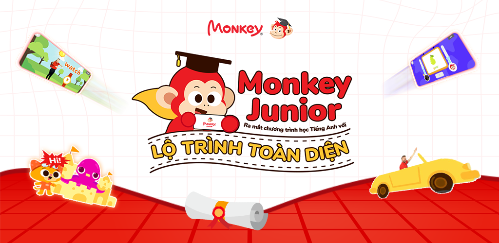 Monkey Junior - Lộ trình học tiếng Anh toàn diện cho trẻ