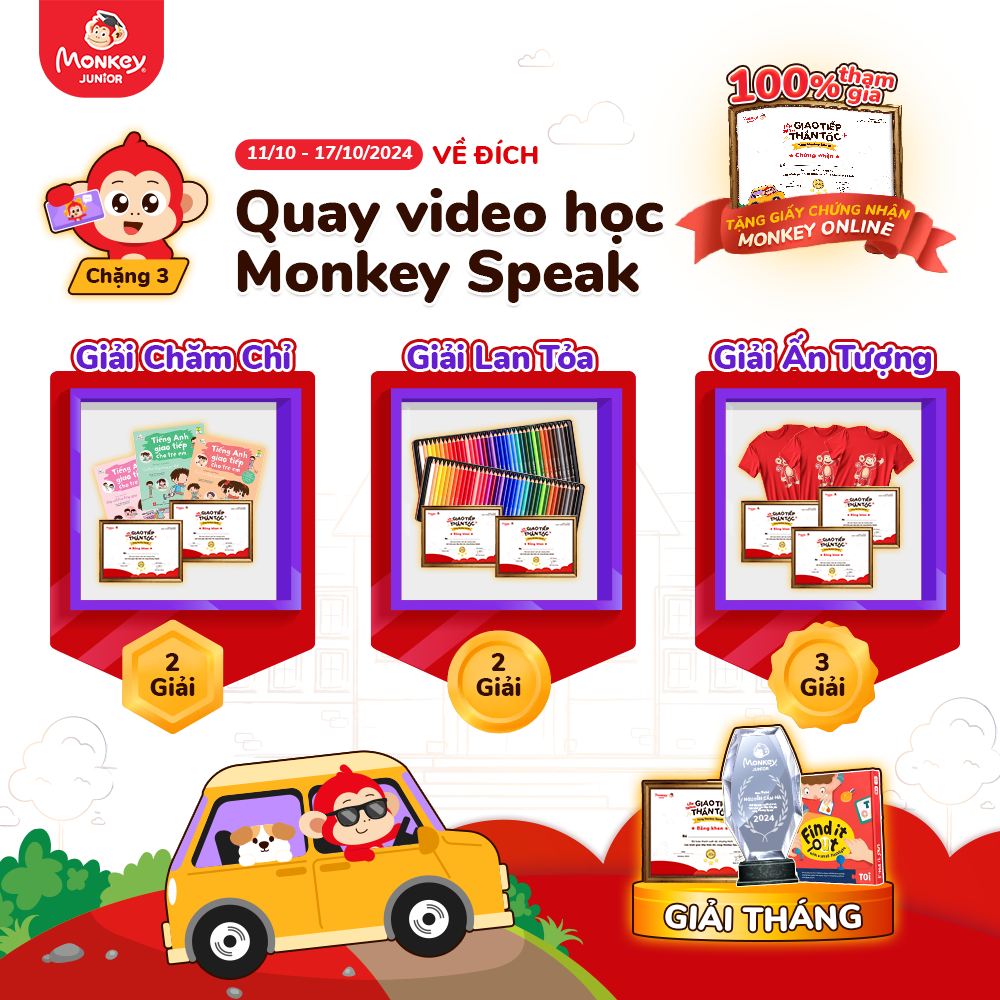 Về đích - Quay video học Monkey Speak