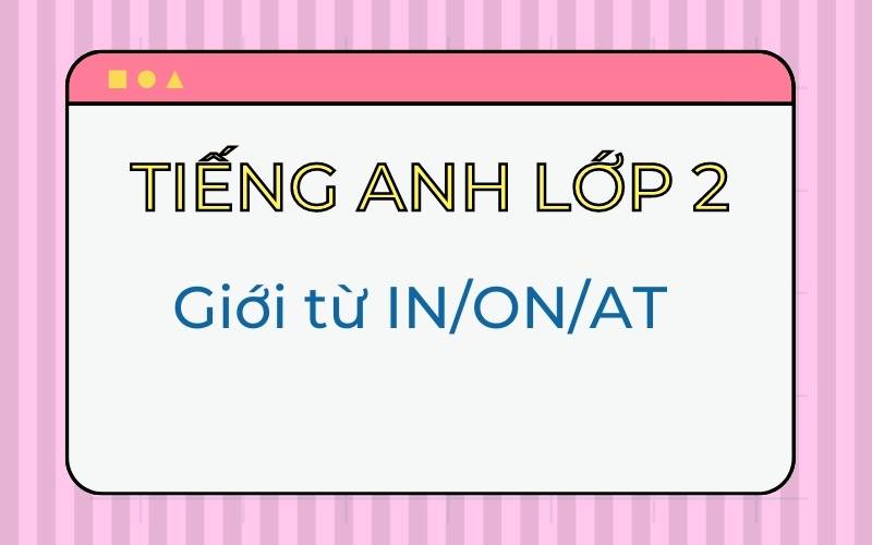 Ngữ pháp tiếng Anh lớp 2 - giới từ. (Ảnh: Canva.com)