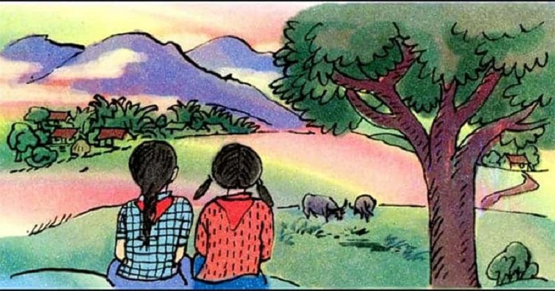 Minh họa bài đọc Sắc màu em yêu. (Ảnh: SGK)