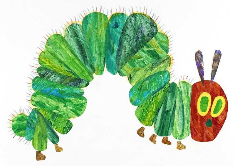 Câu chuyện này kể về một chú sâu bướm ham ăn. (Ảnh: Artsy)