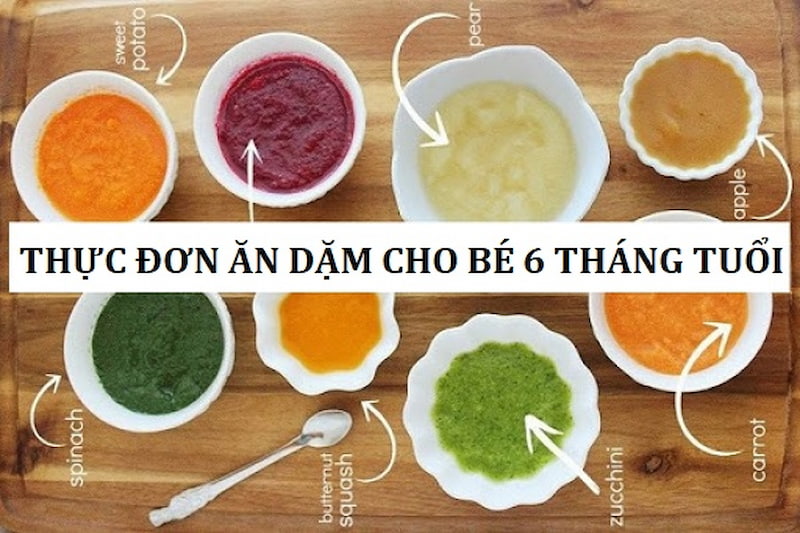 Thực đơn ăn dặm cho bé 6 tháng tuổi. (Ảnh: Sưu tầm Internet)