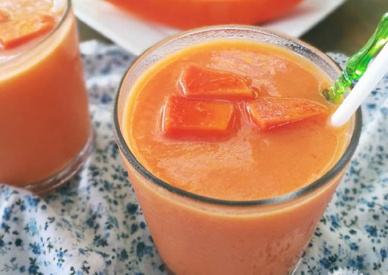 Món sữa chua đu đủ hấp dẫn tốt cho hệ tiêu hoá của trẻ. (Ảnh: sưu tầm internet)