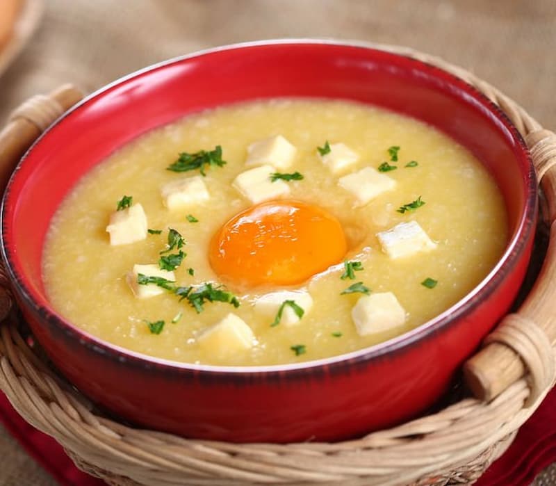 Món cháo trứng gà nấm hương. (Ảnh: sưu tầm internet)