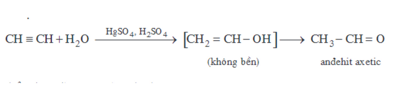 Phản ứng nằm trong H2O của những ankin chỉ xẩy ra bám theo tỷ trọng số mol 1:1. (Ảnh: Chụp màn hình hiển thị SGK Hóa học tập 11)