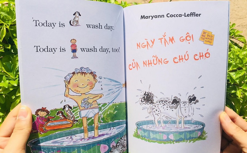 Việc đọc sách song ngữ hàng ngày giúp bé phát triển ngôn ngữ hiệu quả. (Ảnh: Sưu tầm internet)