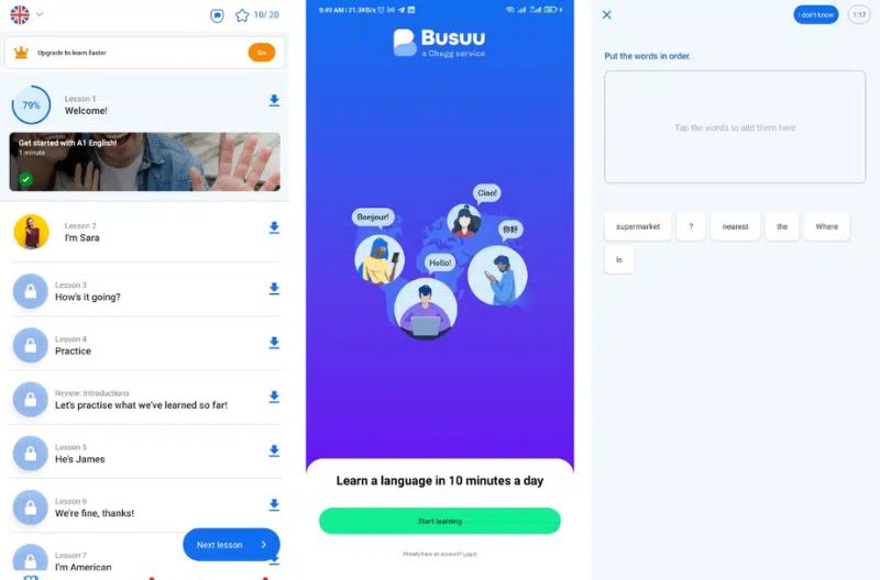 Học ngôn ngữ chỉ 10 phút mỗi ngày cùng Busuu. (Ảnh: sưu tầm Internet)
