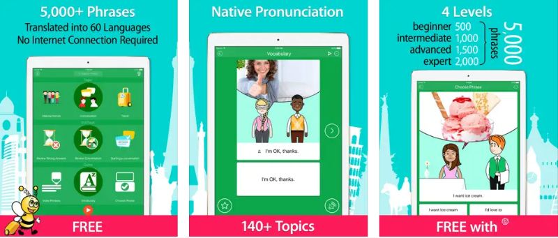 Ứng dụng Learn English – 5,000 phrases. (Ảnh: Chụp màn hình)