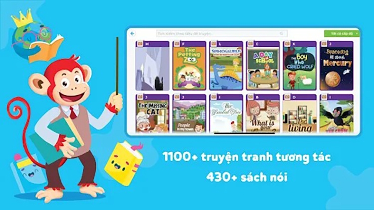 Tăng khả năng đọc hiểu tiếng Anh tốt cho bé cùng Monkey Stories (Ảnh: Monkey)