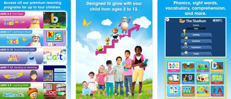 Ứng dụng Reading Eggs - Learn to Read. (Ảnh: Sưu tầm Internet)