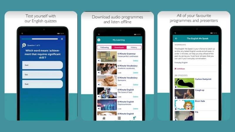 Một vài điểm nổi bật của ứng dụng tiếng Anh BBC Learning English. (Ảnh: Sưu tầm Internet)