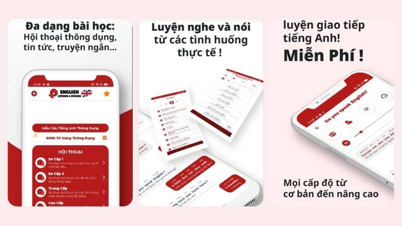 Một vài điểm nổi bật của ứng dụng PORO English. (Ảnh: Sưu tầm Internet)