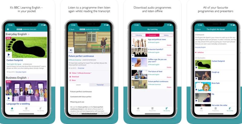 Ứng dụng BBC Learning English. (Ảnh: Chụp màn hình)