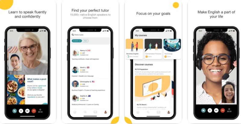 App Cambly. (Ảnh: Chụp màn hình)