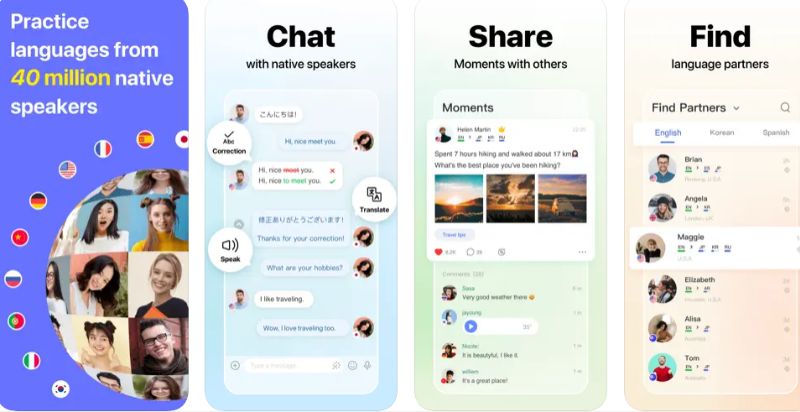 App Hello Talk. (Ảnh: Chụp màn hình)