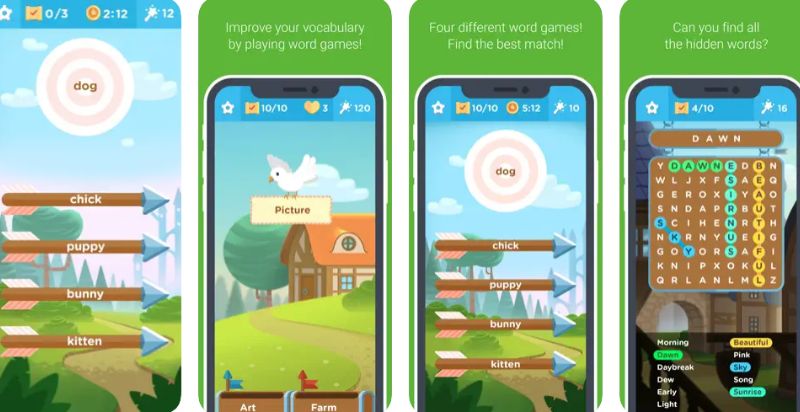 Ứng dụng Vocab Victor English Word Game. (Ảnh: Chụp màn hình)