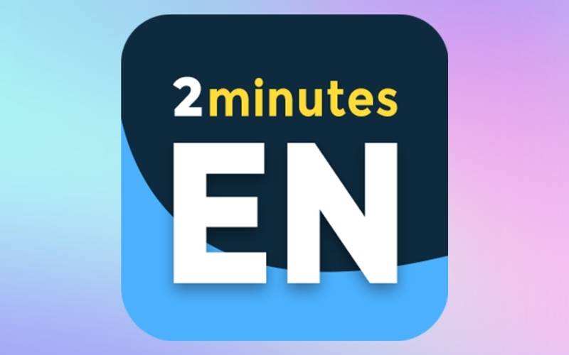 App luyện nghe tiếng Anh Two Minutes English. (Ảnh: Sưu tầm Internet)
