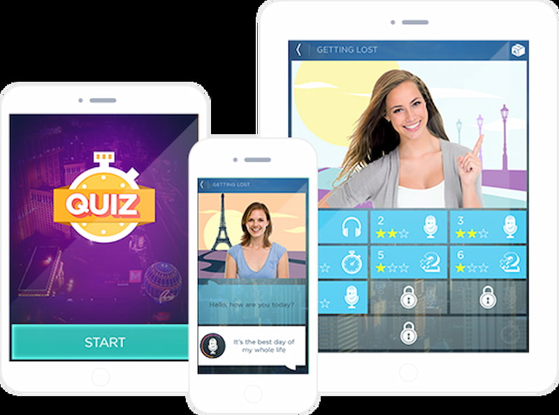 Ứng dụng luyện Speaking qua hội thoại. (Ảnh: Internet)