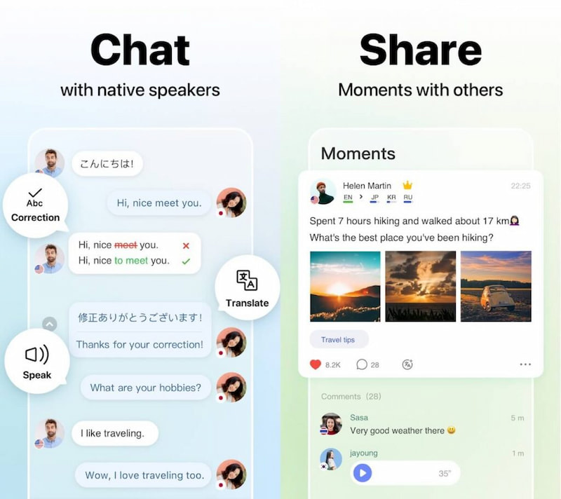 App luyện nói tiếng Anh với người bản xứ. (Ảnh: Internet)
