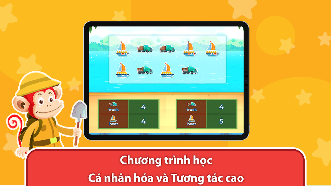 Phương pháp học trực quan kèm chương trình được cá nhân hóa. (Ảnh: Monkey Việt Nam)