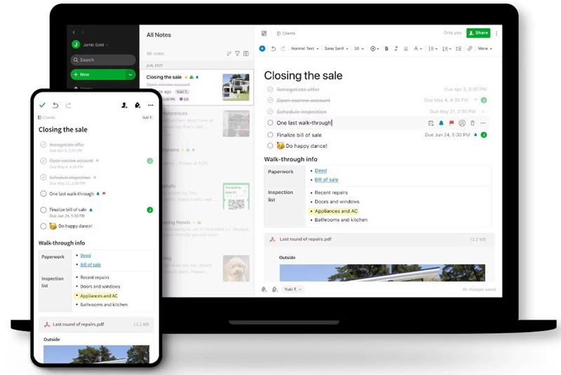 Phần mềm quản lý thời gian cho cá nhân & đội nhóm: Evernote.(Ảnh: Internet)