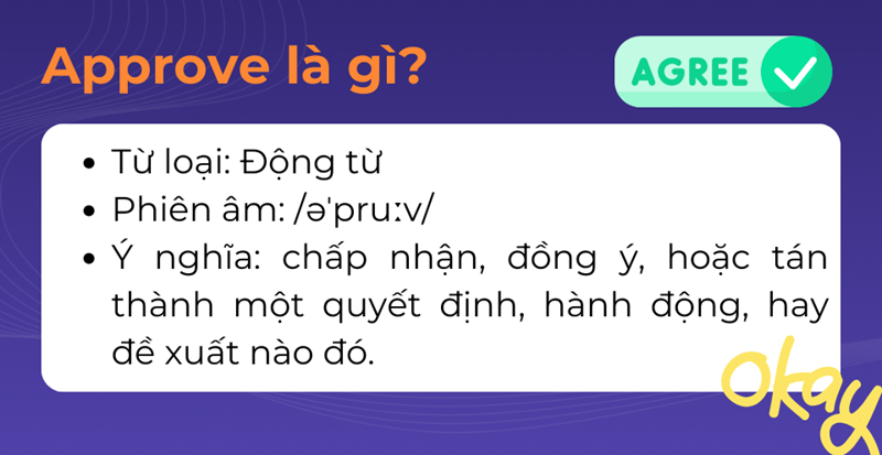 Ý nghĩa của approve trong tiếng Anh (Ảnh: Sưu tầm internet)
