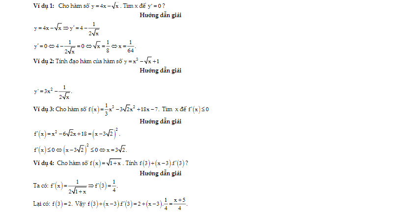 Bài Tập Đạo Hàm Nâng Cao