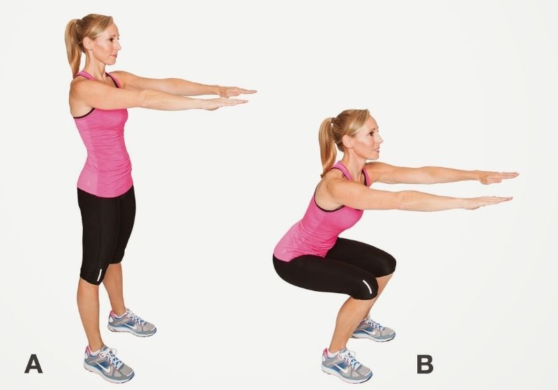 Động tác ngồi giảm mỡ bụng sau sinh mổ. (Nguồn: Internet)