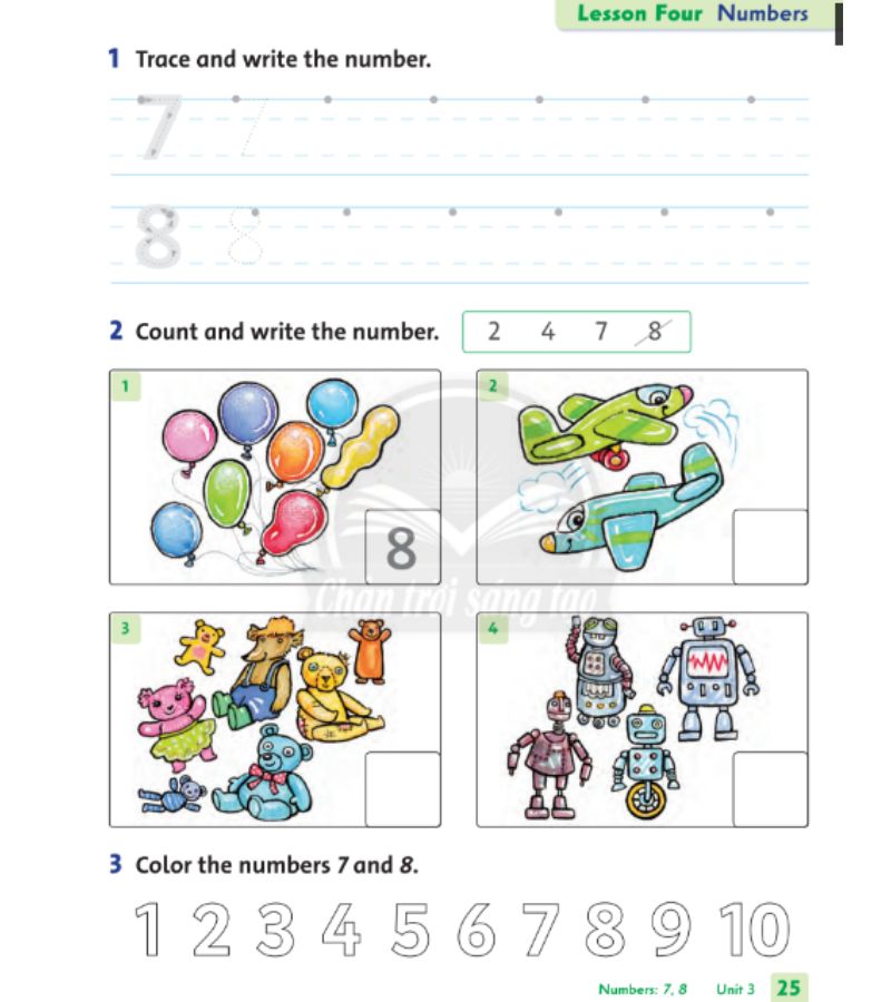 Bài tập lesson 4. (Ảnh: Chụp màn hình SGK)