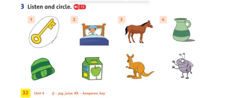 Listen and circle - Lesson 3. (Ảnh: Chụp màn hình SGK)