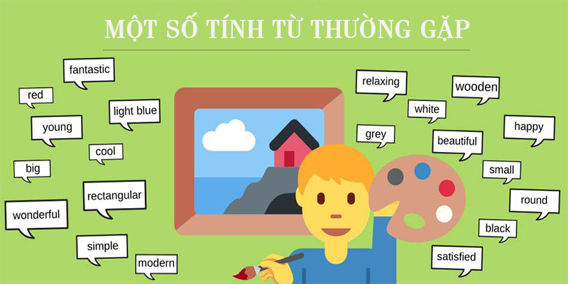 Một số tính từ mà chúng ta thường gặp trong các bài kiểm tra. (Ảnh: Internet) 