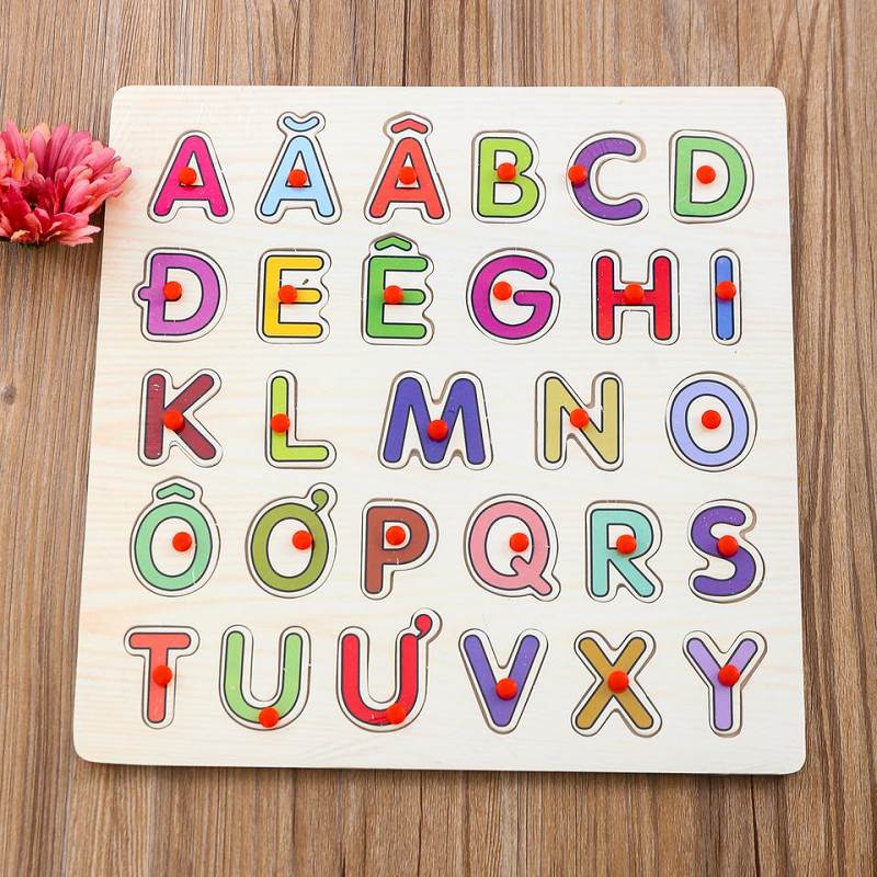 Bảng chữ cái tiếng Việt nhựa xếp chữ. (ảnh: Sưu tầm internet)