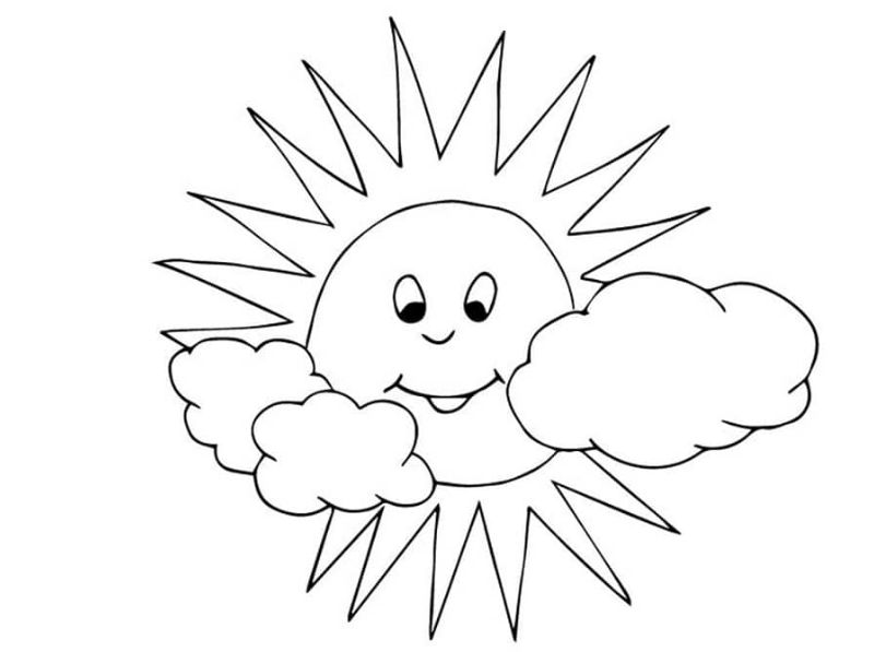 Tô màu hình ông mặt trời. (Ảnh: Sưu tầm Internet)