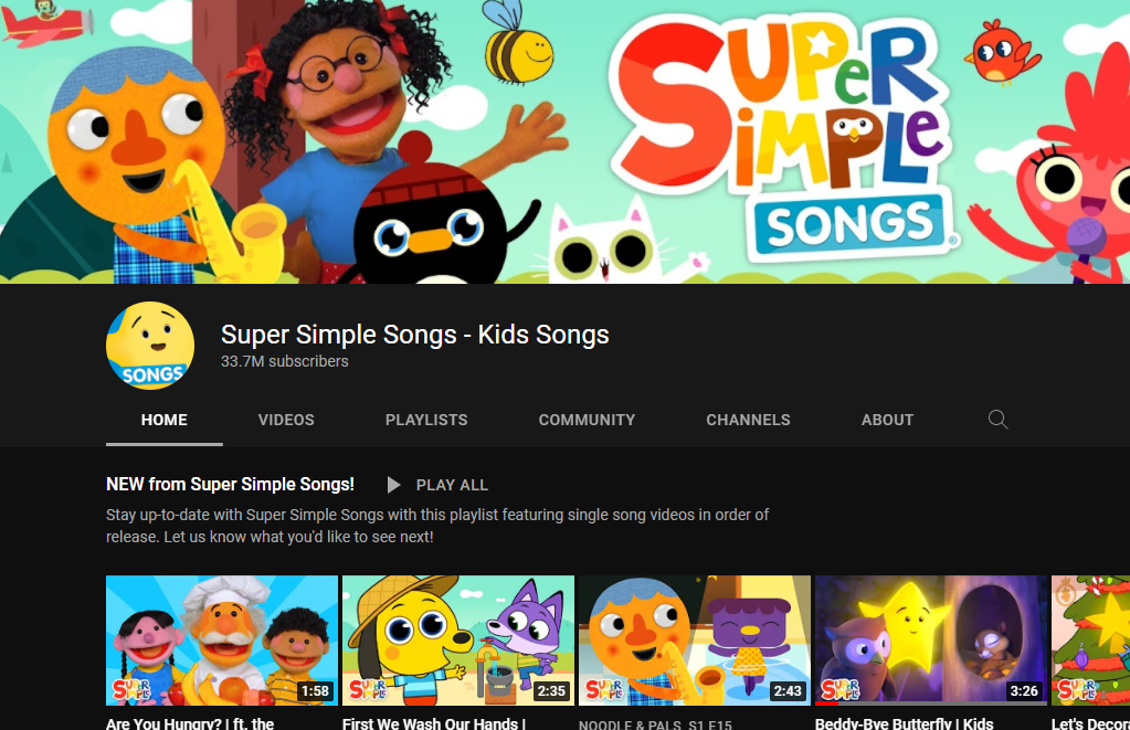 Super Simple Songs - Kids Songs. (Ảnh: Sưu tầm Internet)