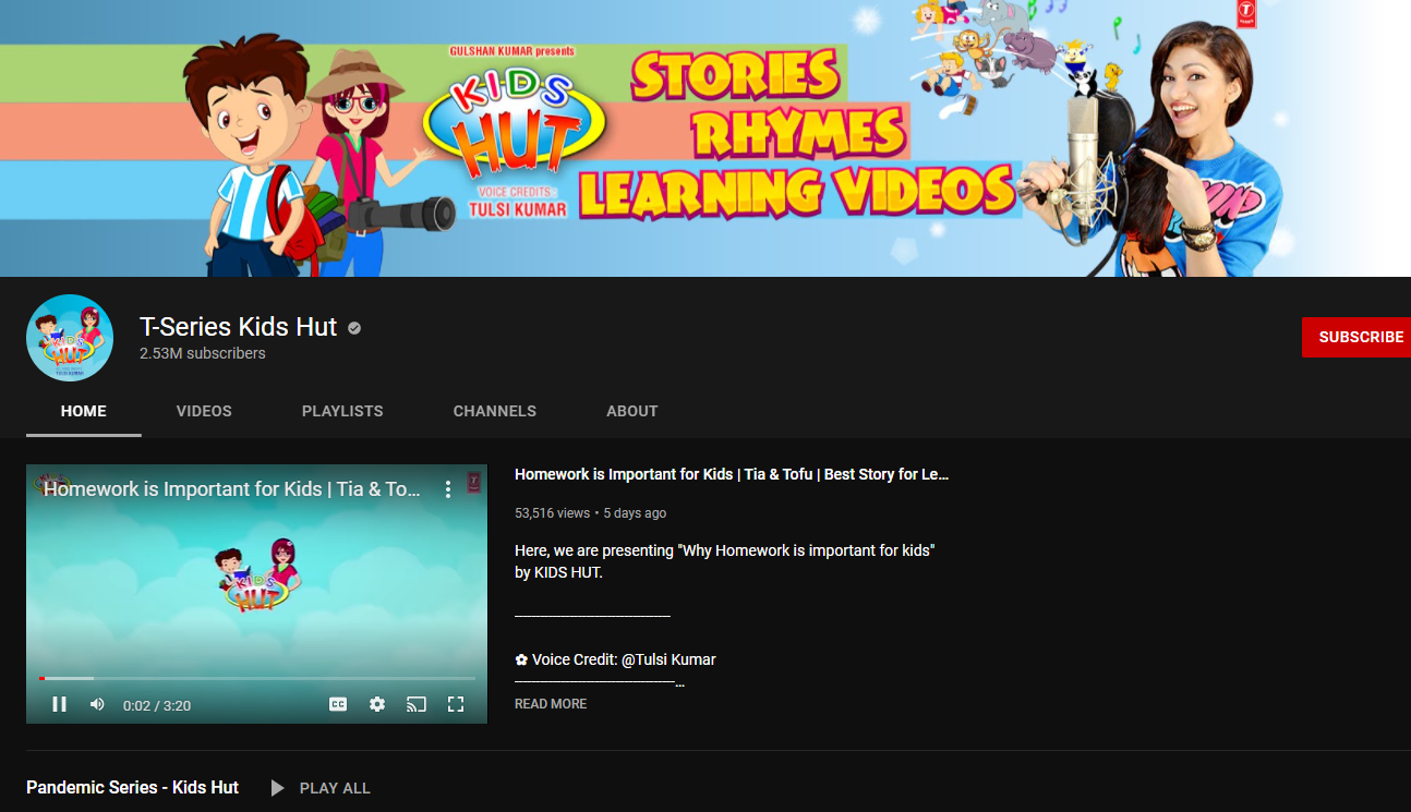 T-Series Kids Hut. (Ảnh: Sưu tầm Internet)