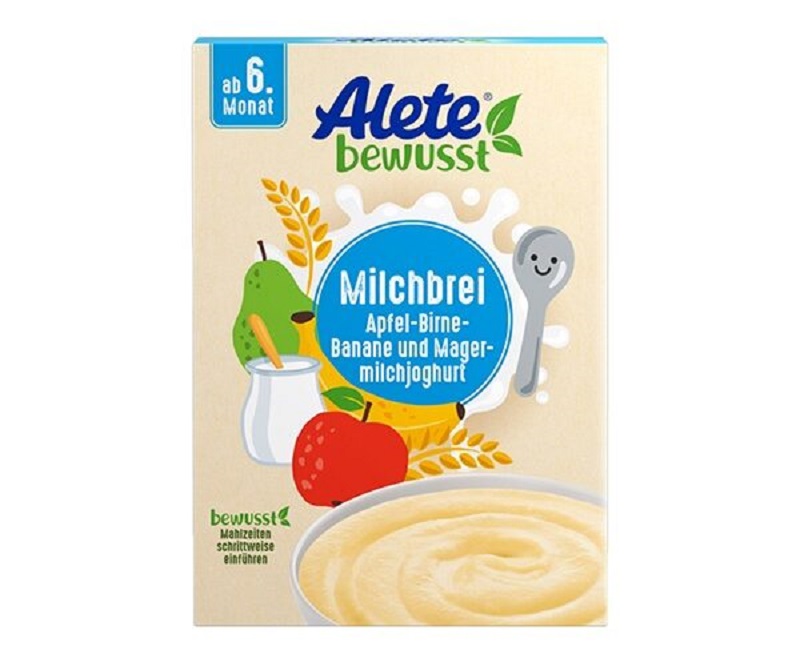 Bột ăn dặm Alete có xuất xứ từ Đức. (Ảnh: Sưu tầm Internet)